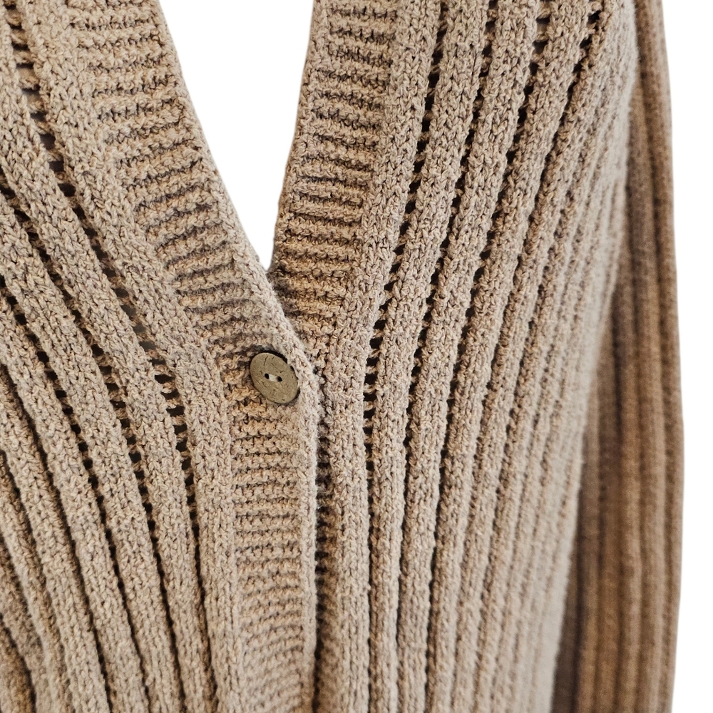 J.Jill Size LP Tan Hooded Cardigan Sweater - Picture 4 of 10